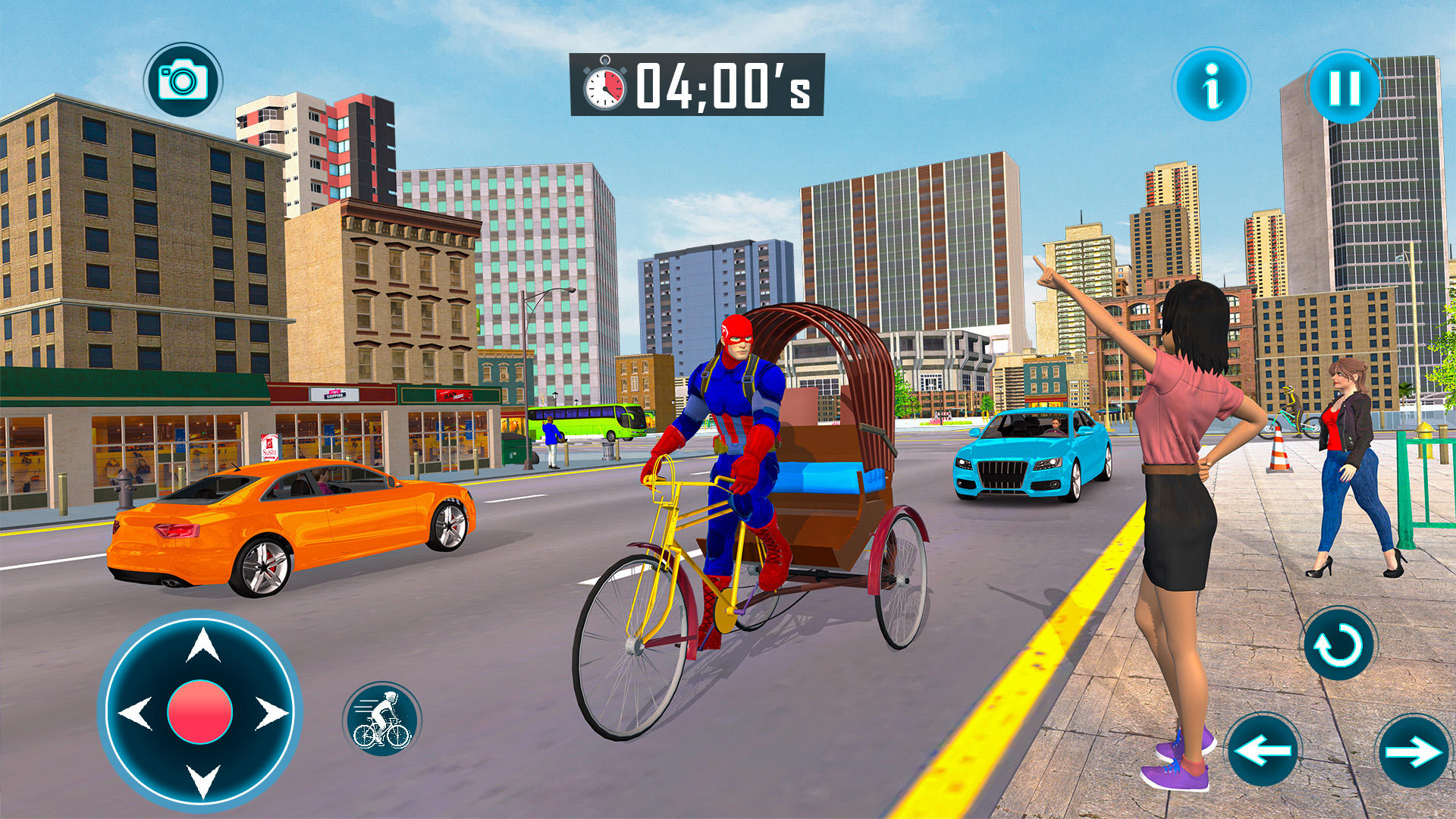 Superhero Bike Taxi Game Sim Game Screenshot