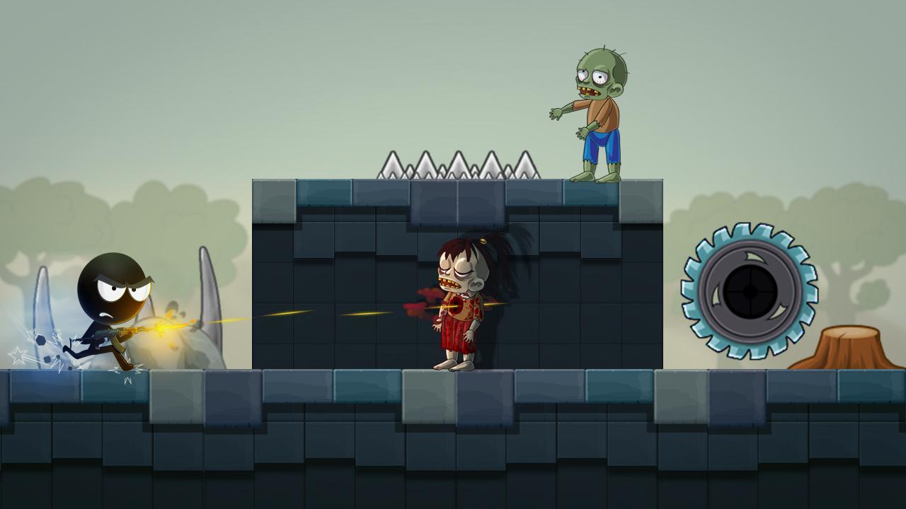 Stickman vs Zombies Game Screenshot