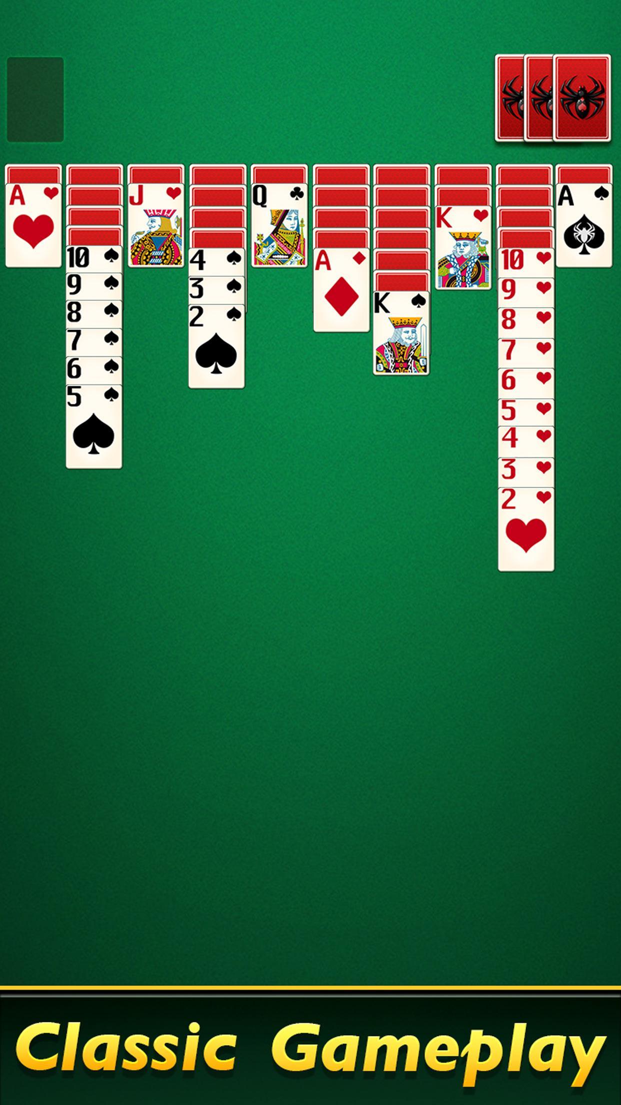 Spider Solitaire 게임 스크린샷