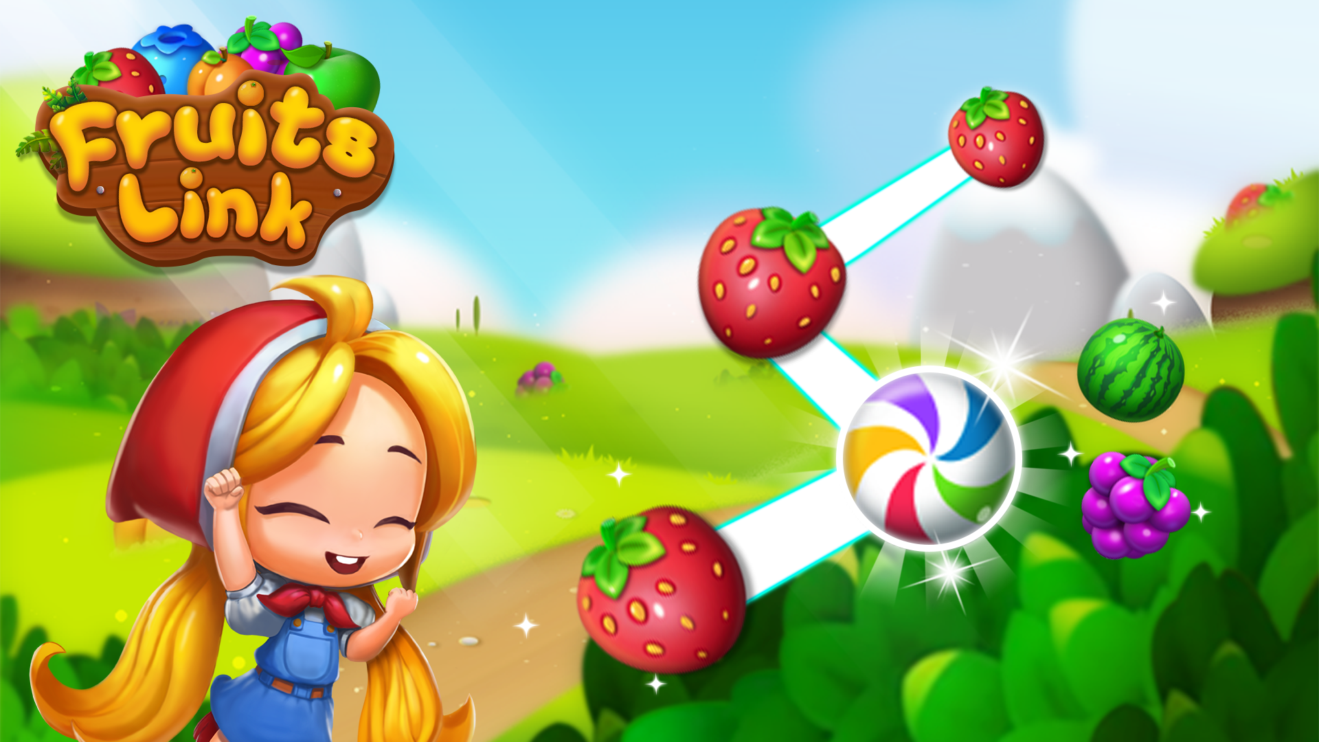 Fruits Crush: Link Puzzle Game Game Screenshot