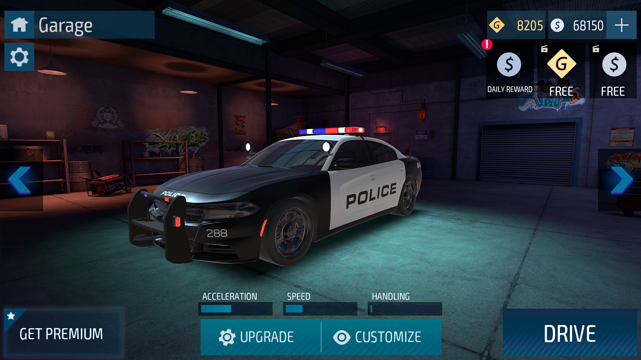Screenshot of NS2 car racing game