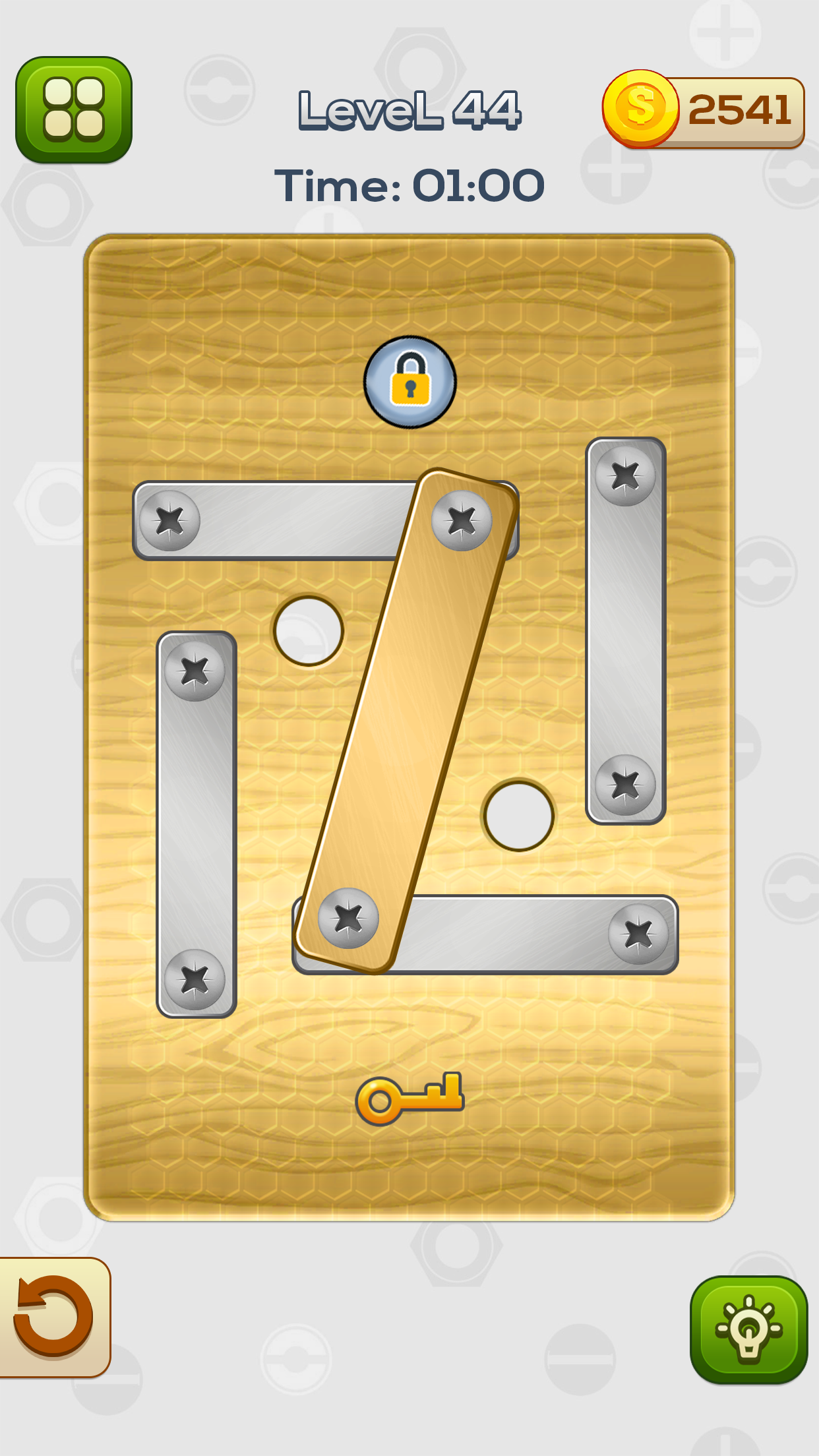 Screw pin puzzle: Wood Nuts Game Screenshot