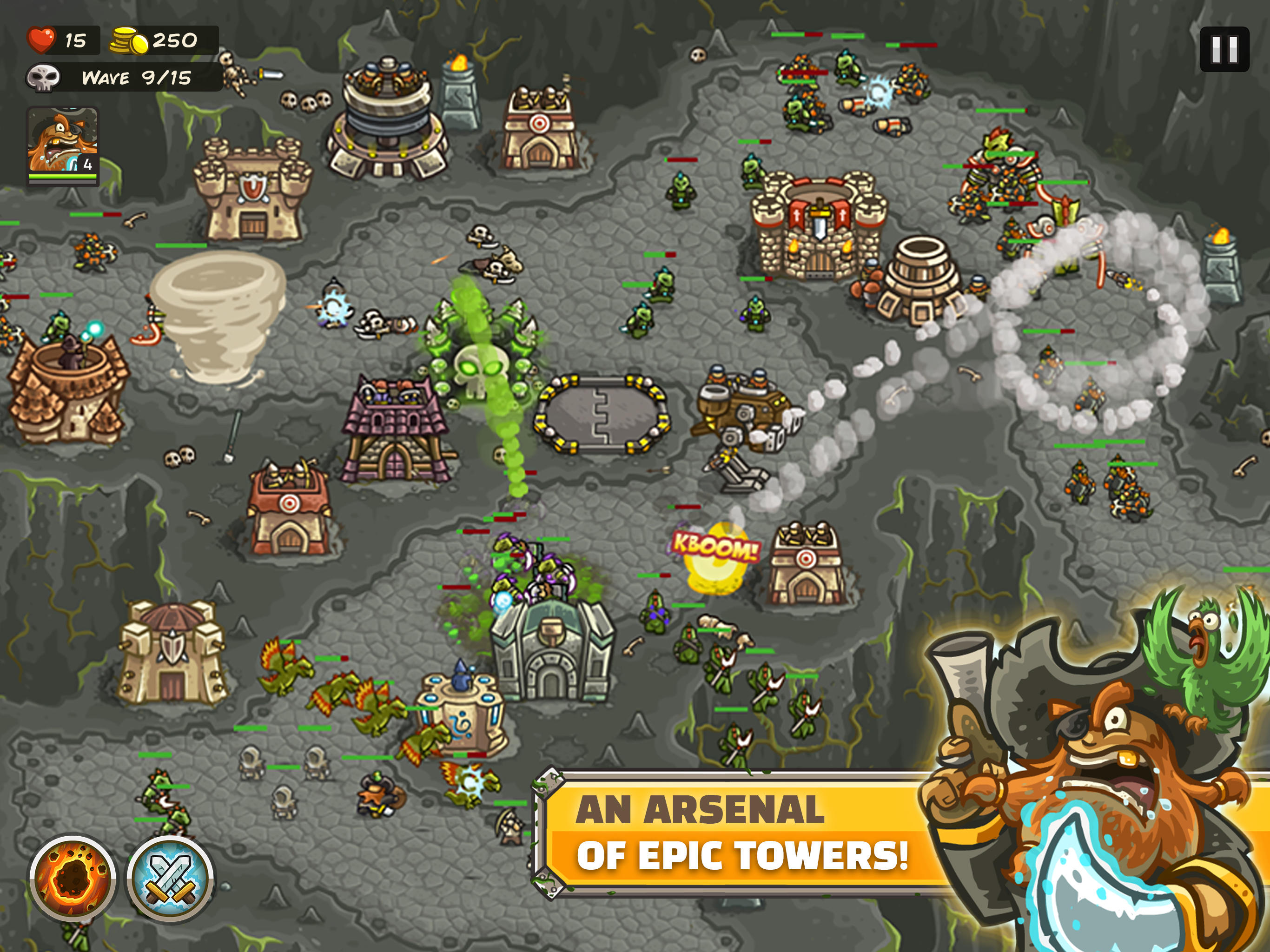 Kingdom Rush Frontiers TD Game Screenshot