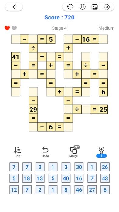 Cross Number - Math Puzzle Game Screenshot