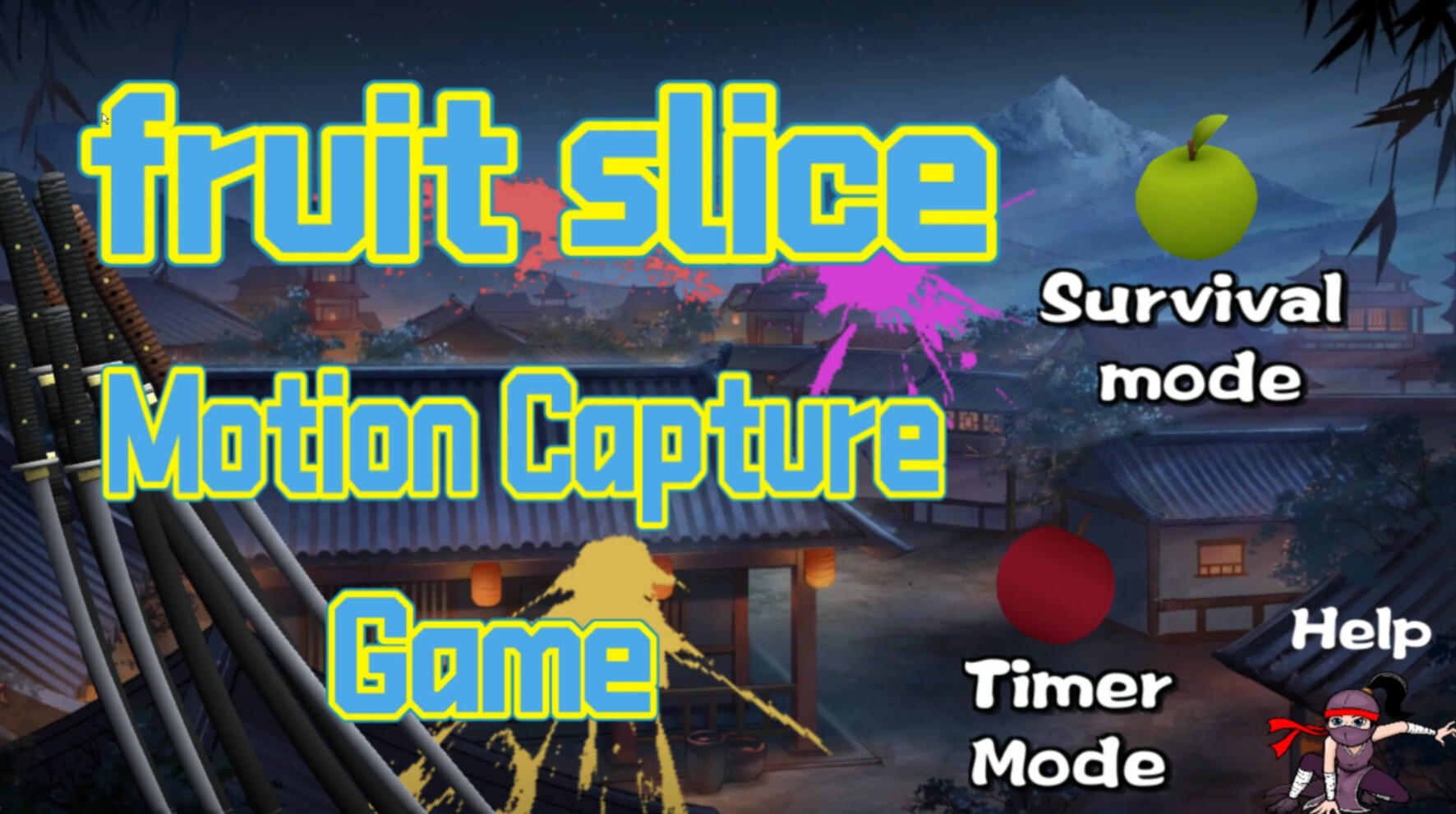 Fruit Slice by Motion Capture Game Screenshot