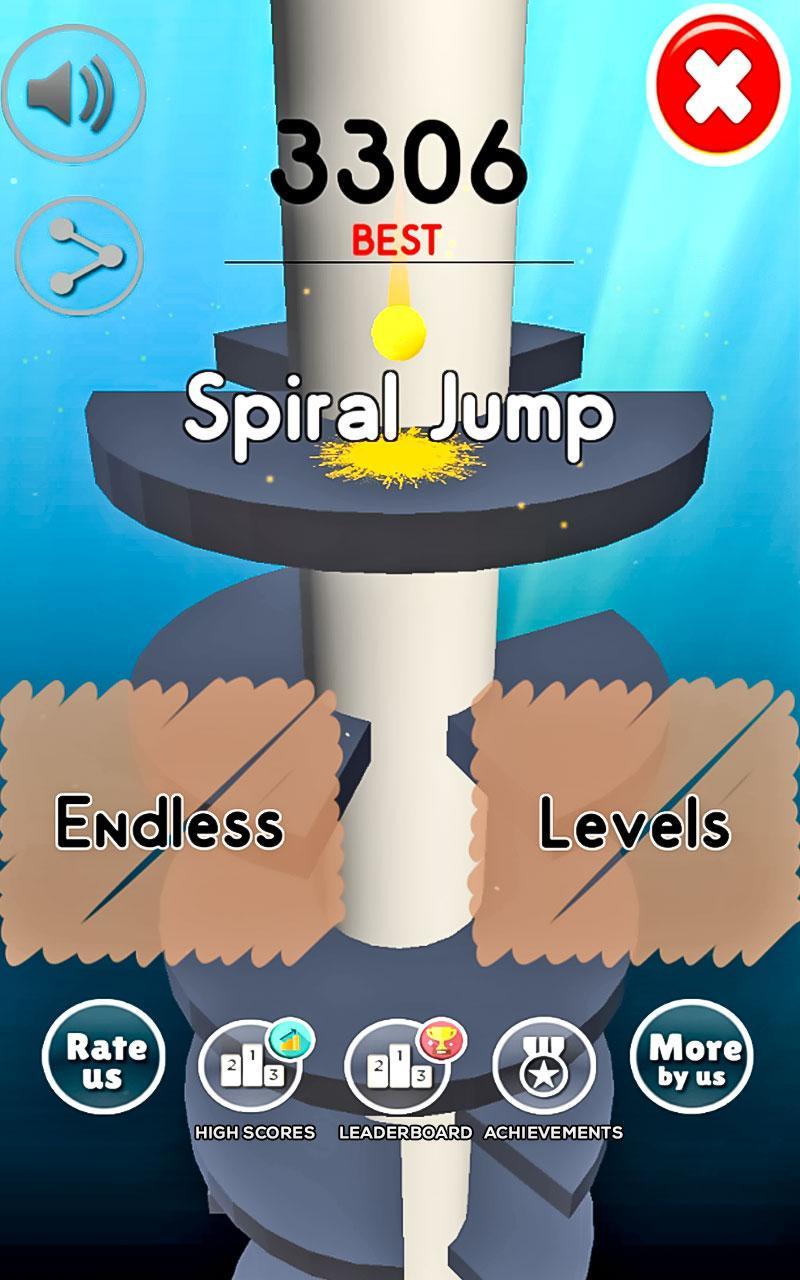 Spiral Jump Tower Game Screenshot