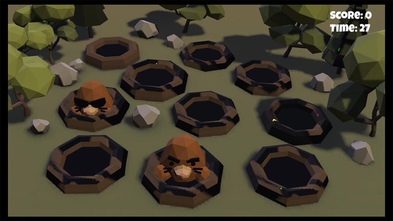 3D Whac-A-Mole Game Screenshot