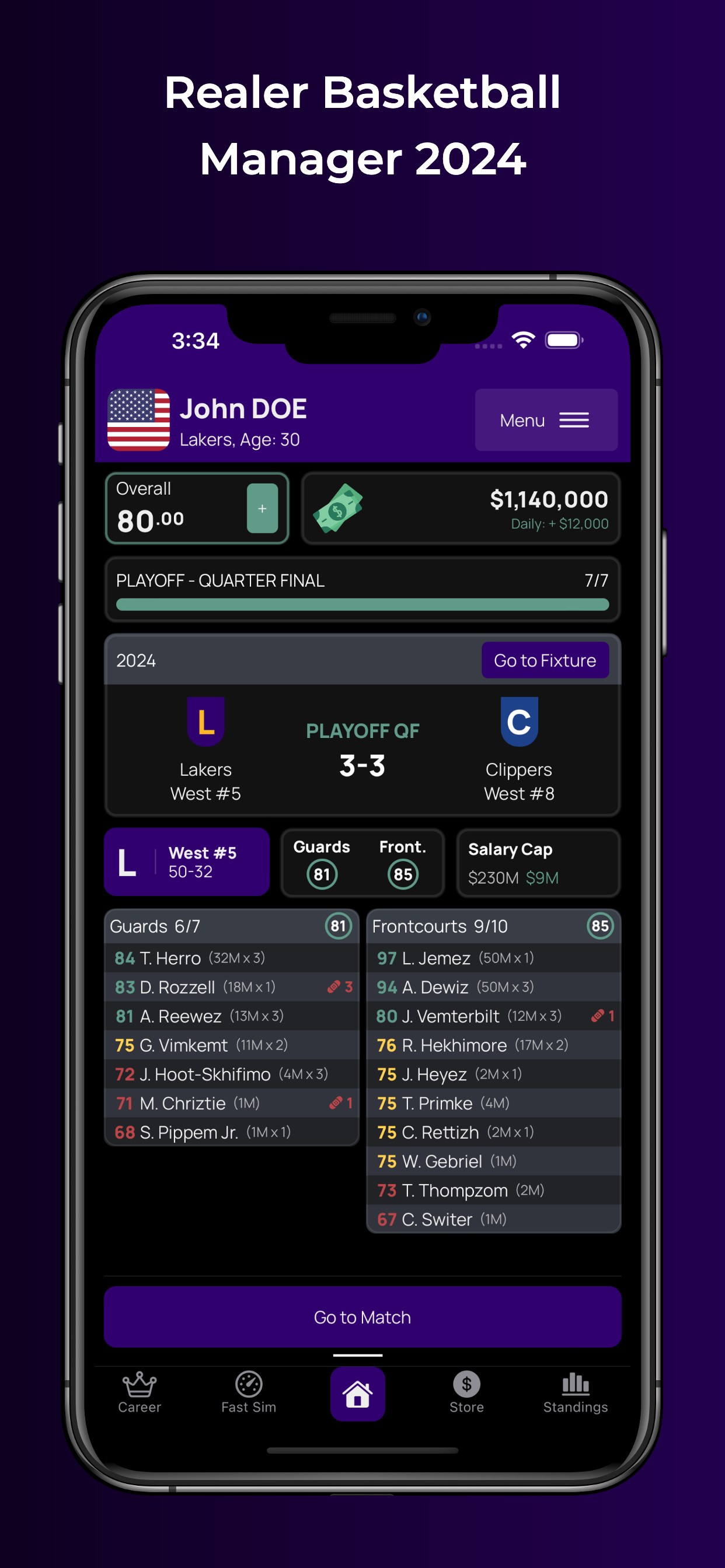 Realer Basketball Manager 2024 Game Screenshot