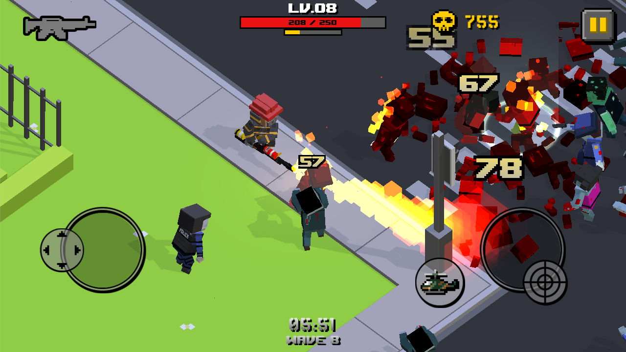 Cube Zombie War Game Screenshot