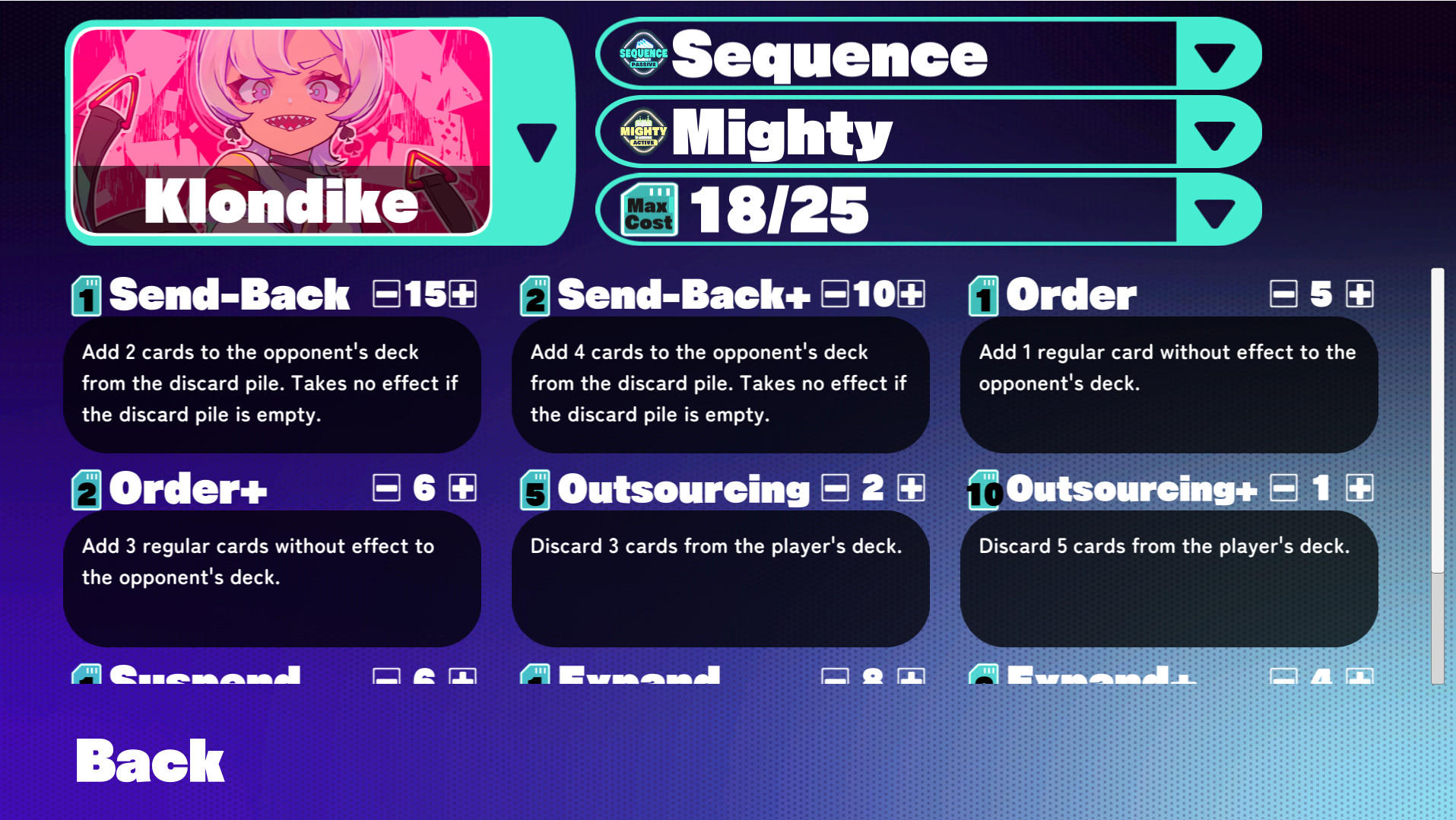 SPEEDUS -SHEDDING SPEED CARD- PLUS Game Screenshot