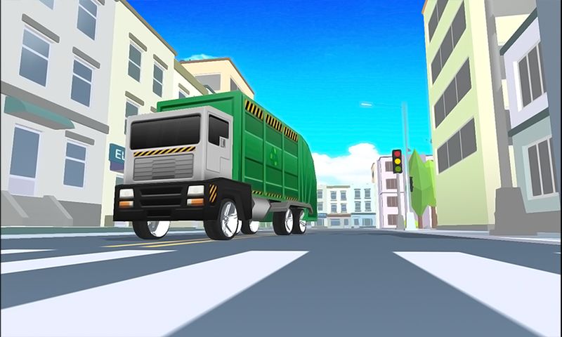ブロック状のごみトラックシミュレータ 게임 스크린 샷