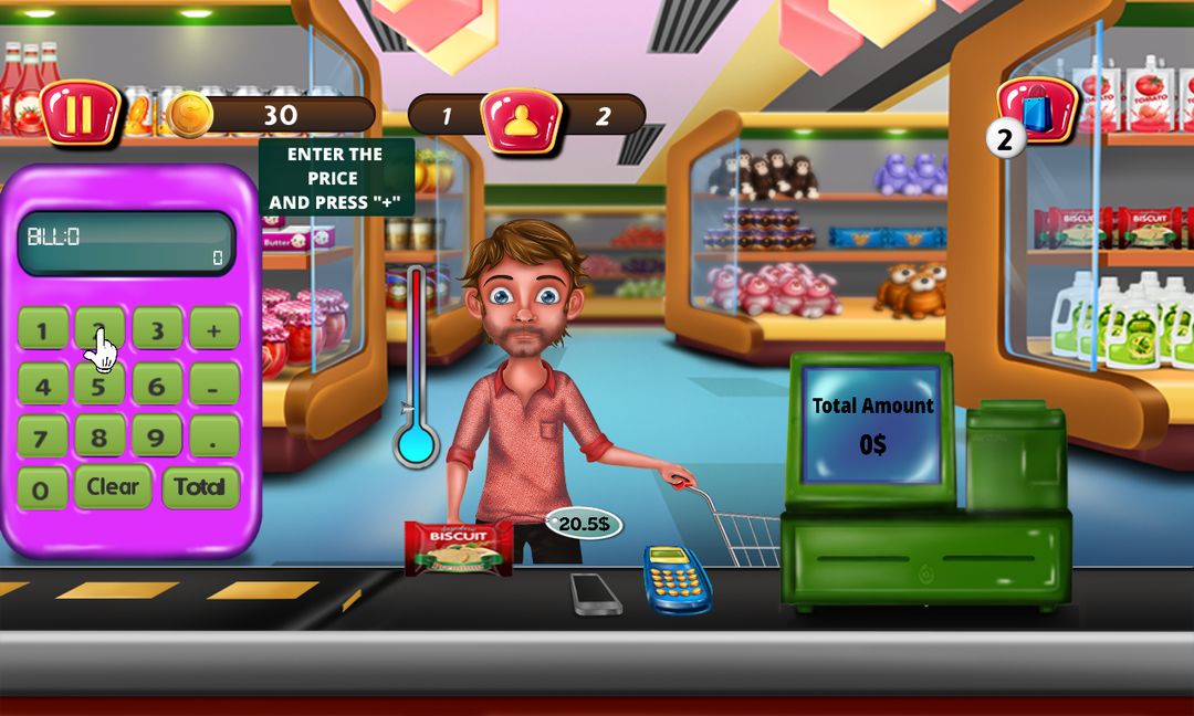 Supermarket Cashier Kids Games ภาพหน้าจอเกม