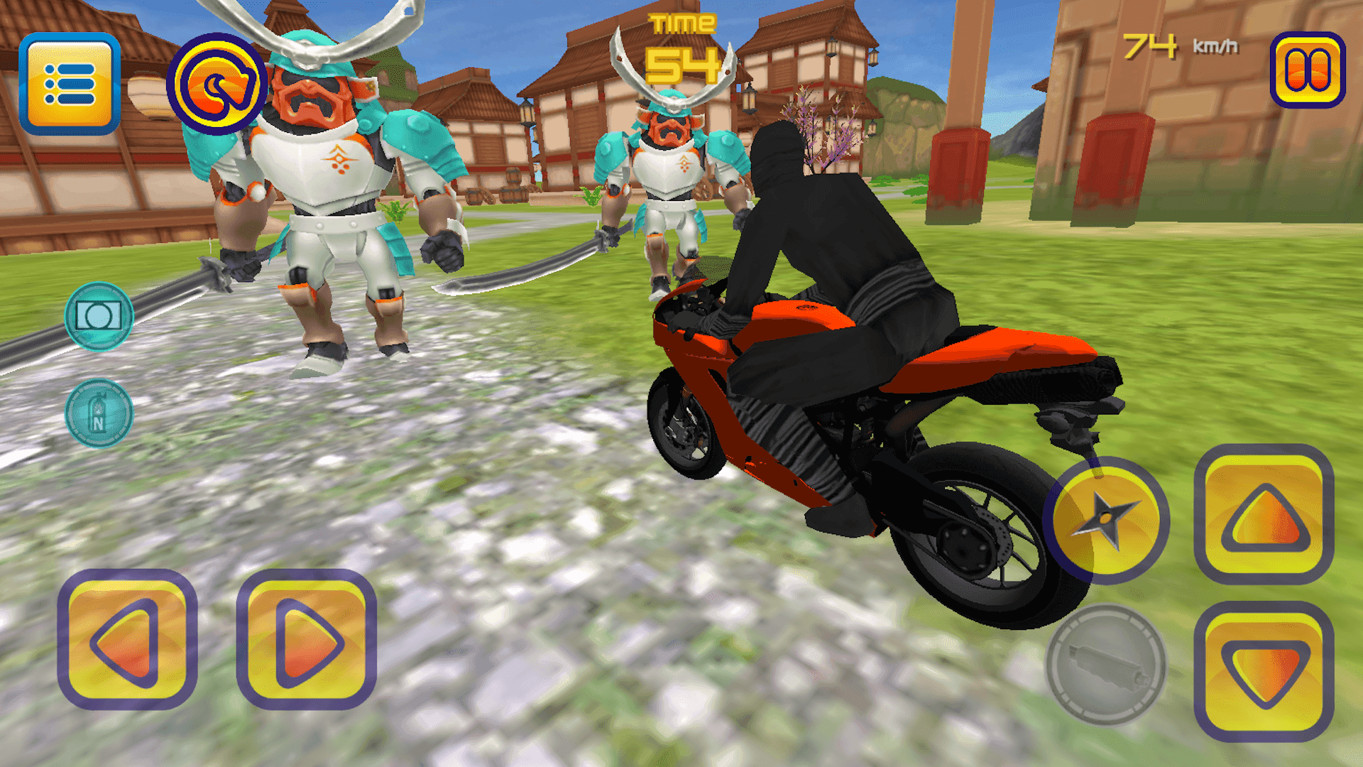 Motorbike Ninja Samurai Chase Game Screenshot