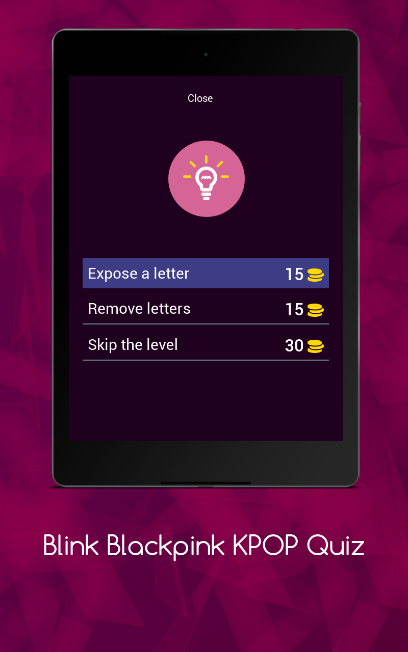 Screenshot of Blink Blackpink KPOP Quiz