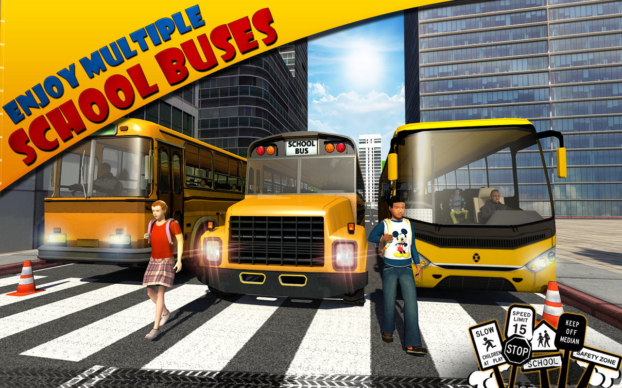 Cuplikan Layar Game Schoolbus Driver 3D SIM
