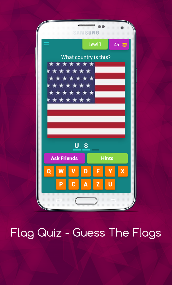 Cuplikan Layar Game Flags Game - Country Flag Quiz