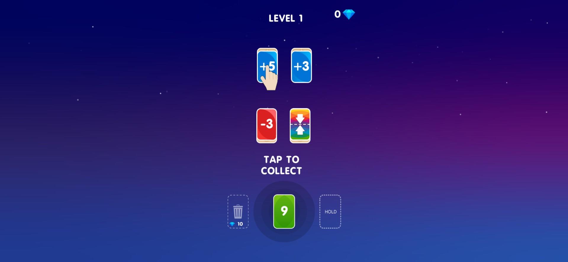 Zero 21 Soitaire Game Screenshot