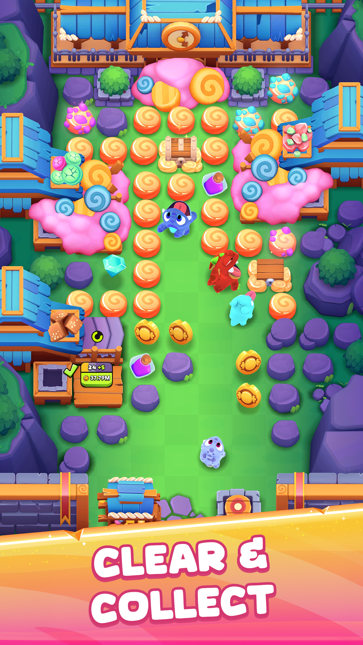 Cuplikan Layar Game Candy Critters: Idle Merge