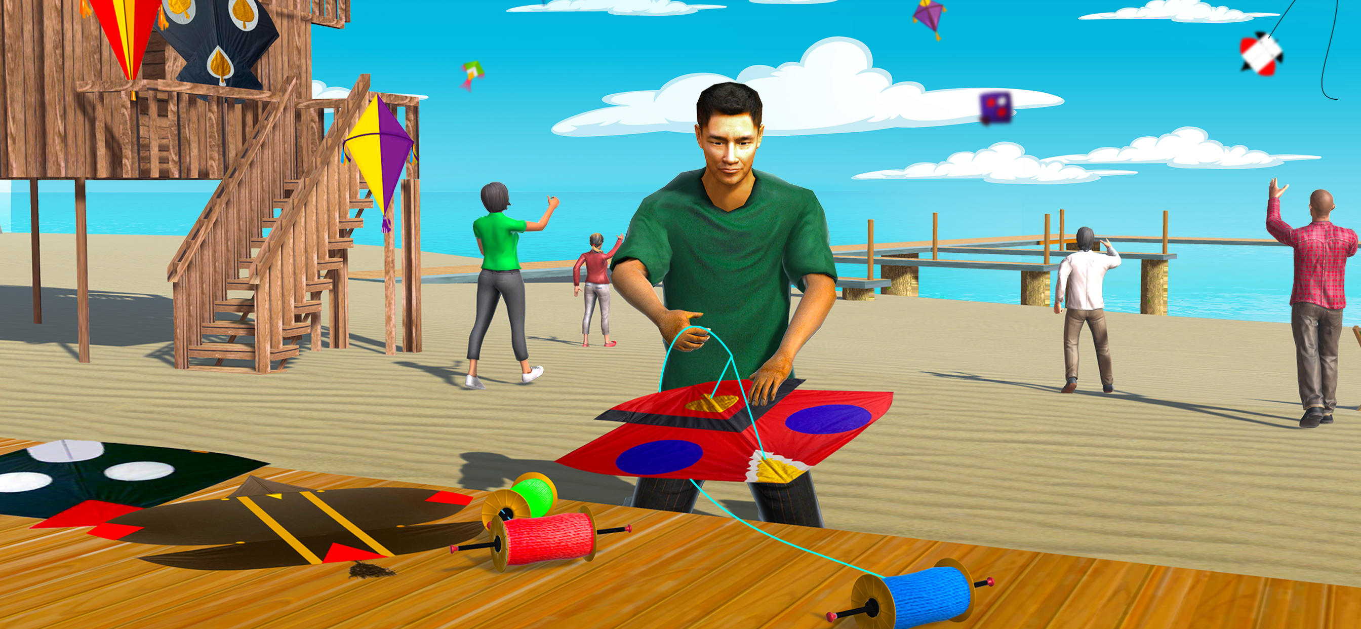 Cuplikan Layar Game Kite Basant-Kite Flying Game