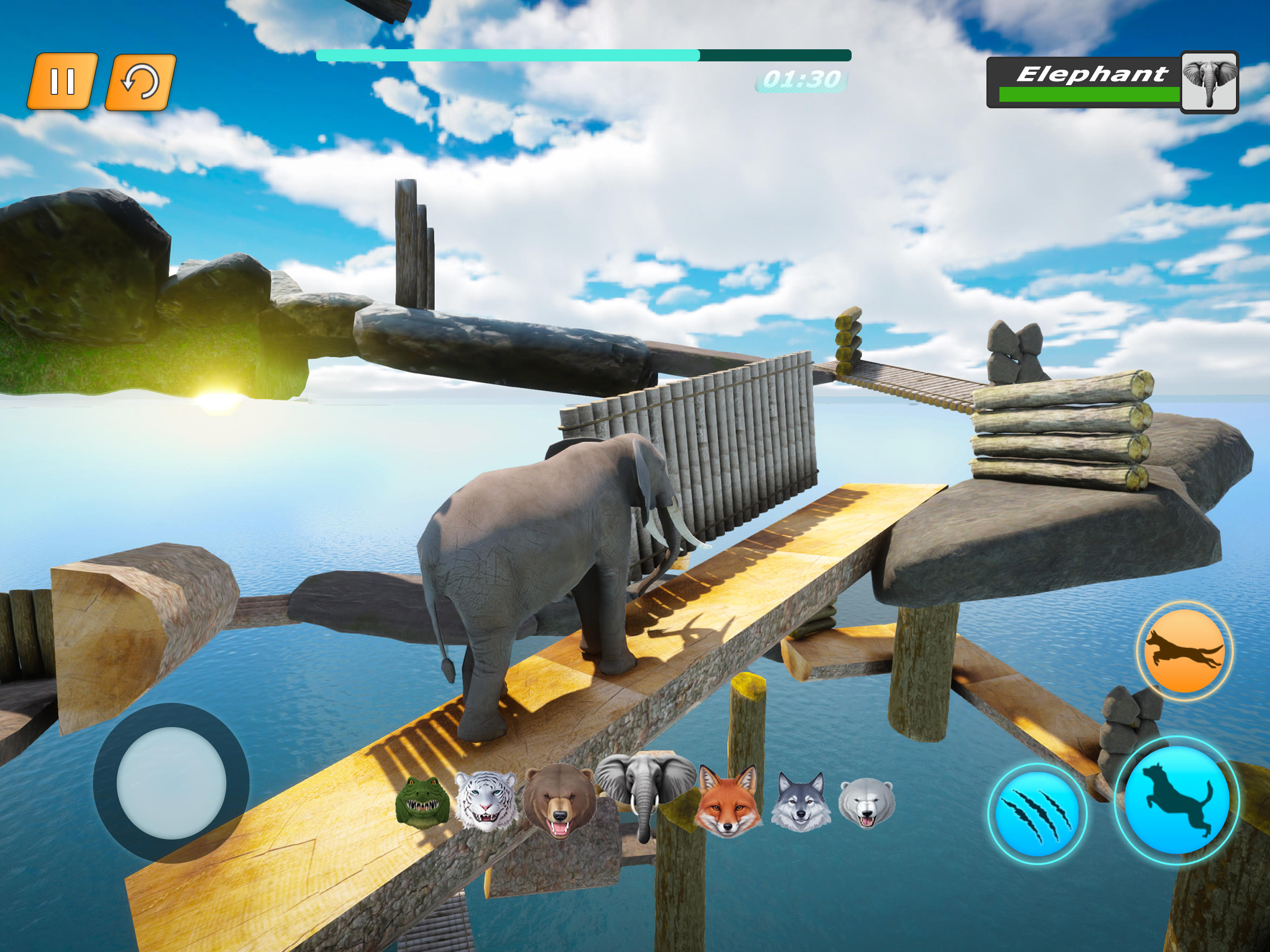 Animal Simulator: Parkour Game Game Screenshot