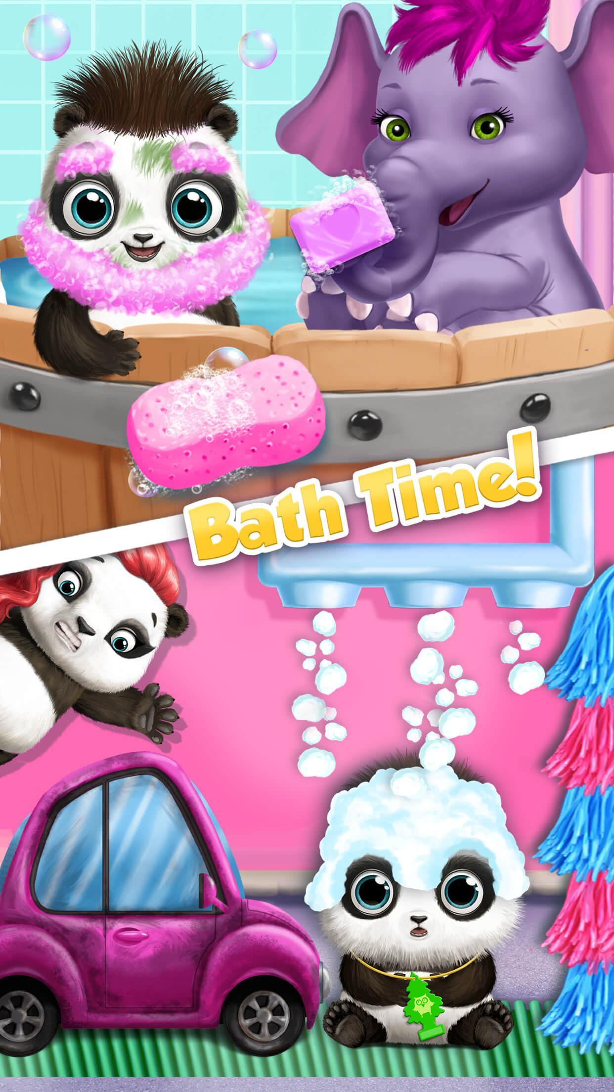 Cuplikan Layar Game Panda Lu Baby Bear Care 2