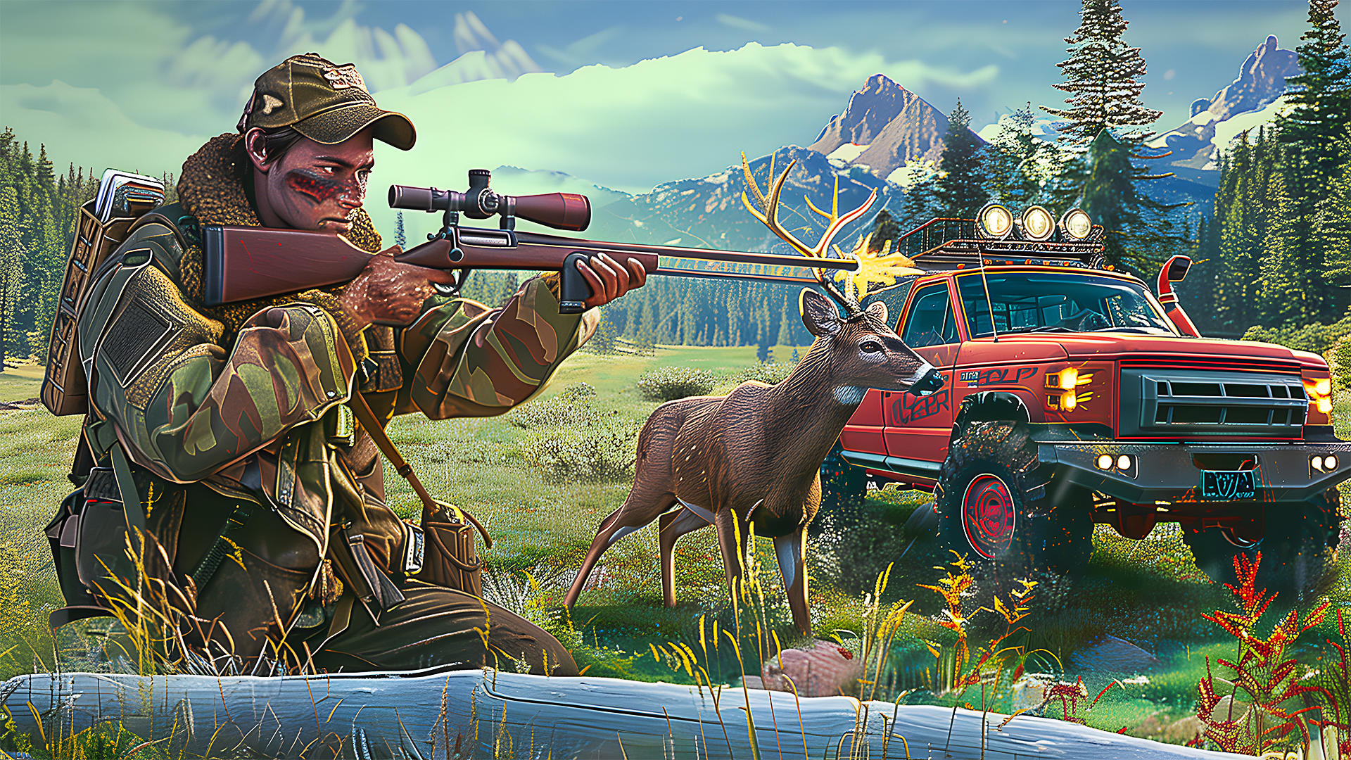 Deer Hunt Gun Games Offline Game Screenshot