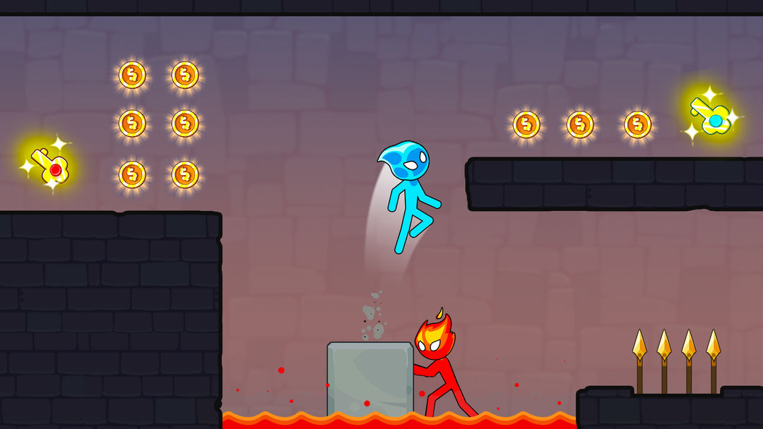 Stickman Red boy and Blue girl screenshot game