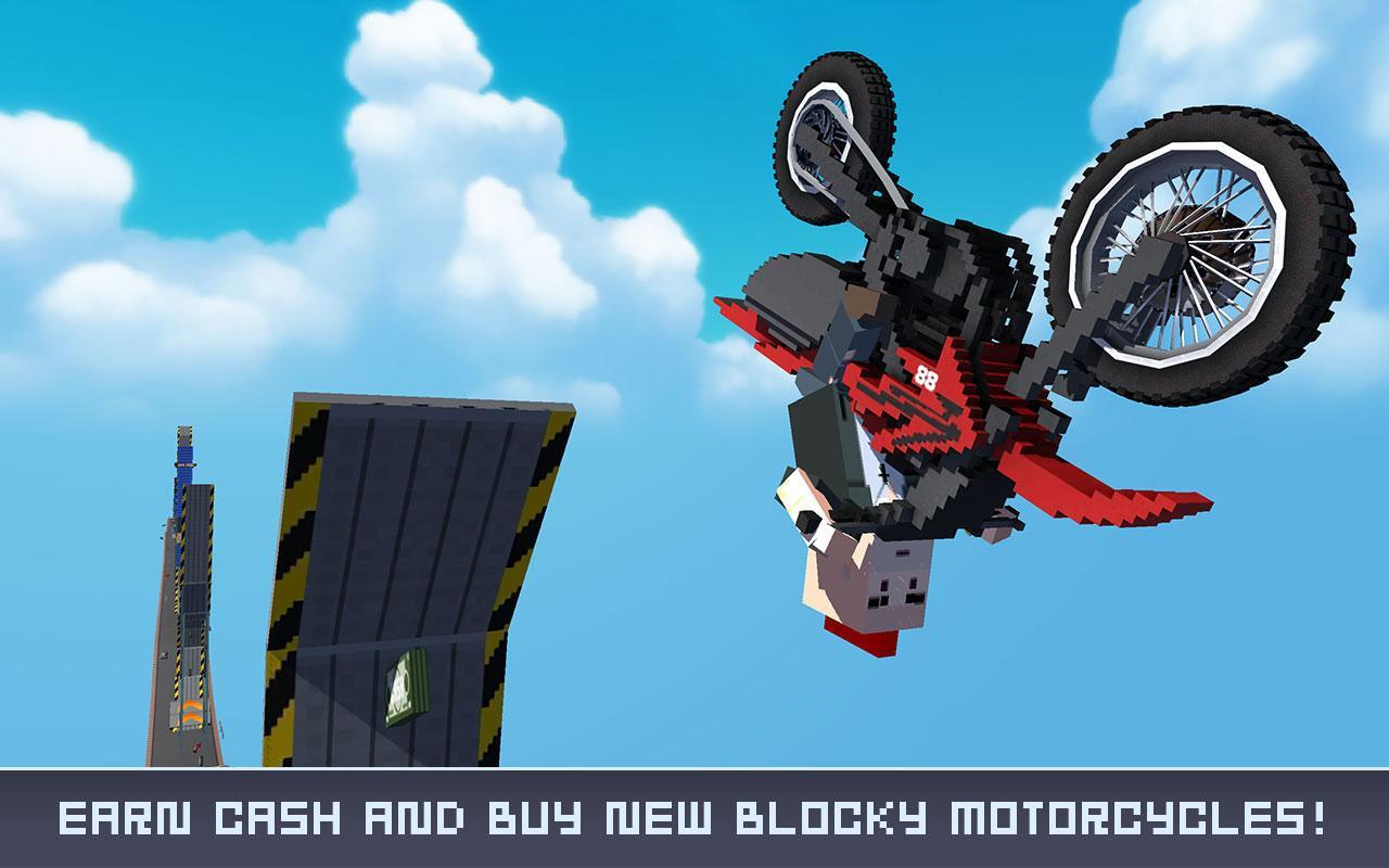 Blocky Crazy Stunt Jumper Game Screenshot