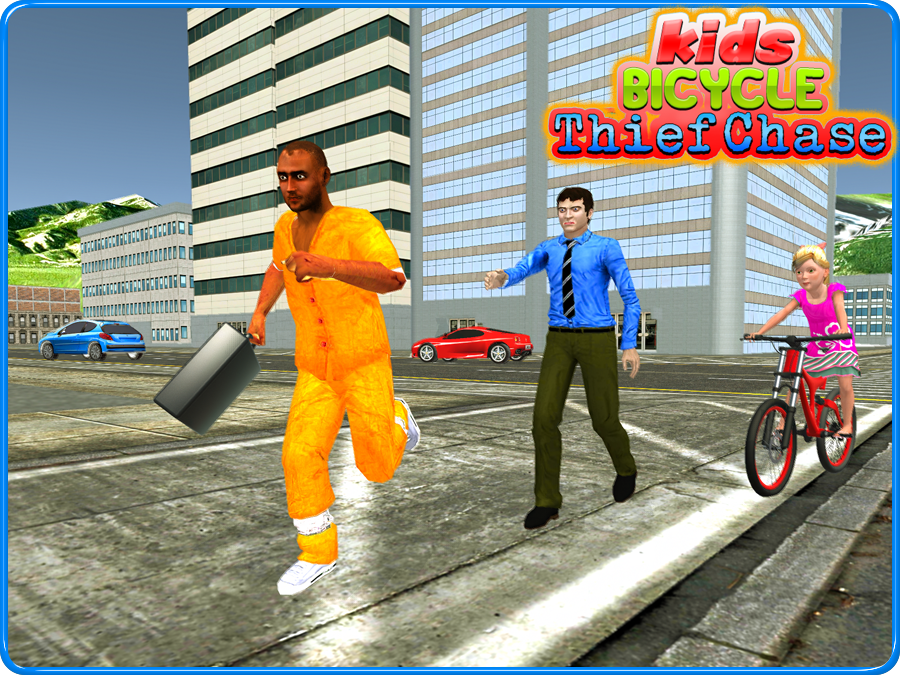 Скриншот игры Kids Bicycle Rider Thief Chase