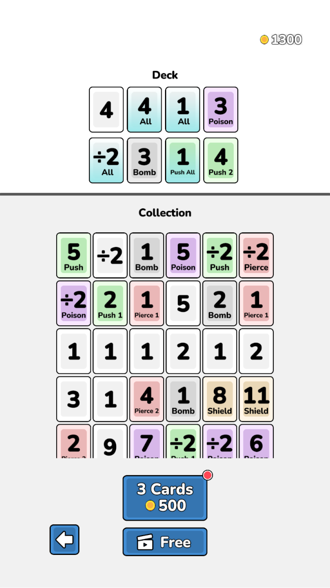 Paper Cards Game Screenshot