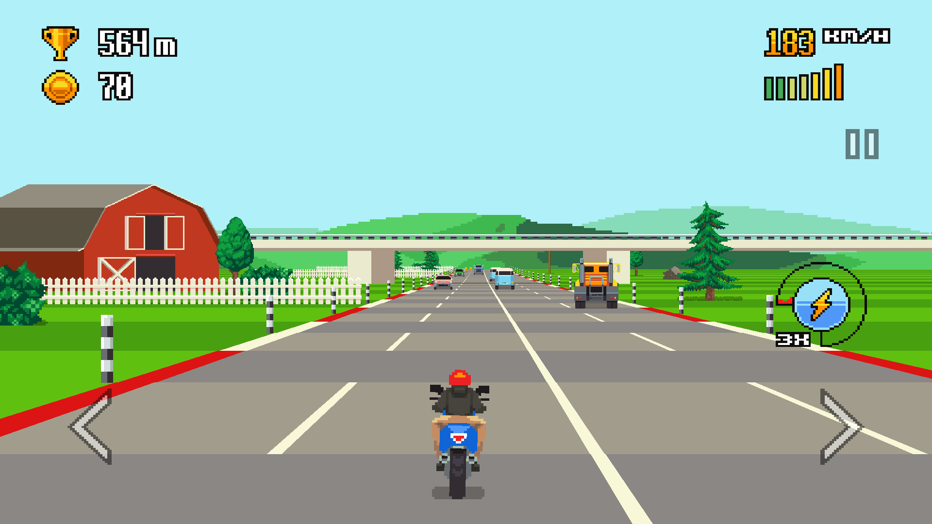 Retro Highway Game Screenshot