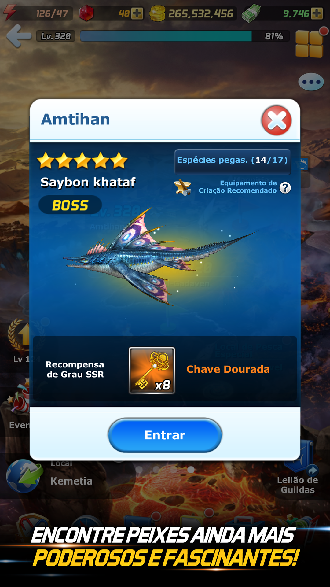 Captura de Tela do Jogo Ace Fishing: Wild Catch