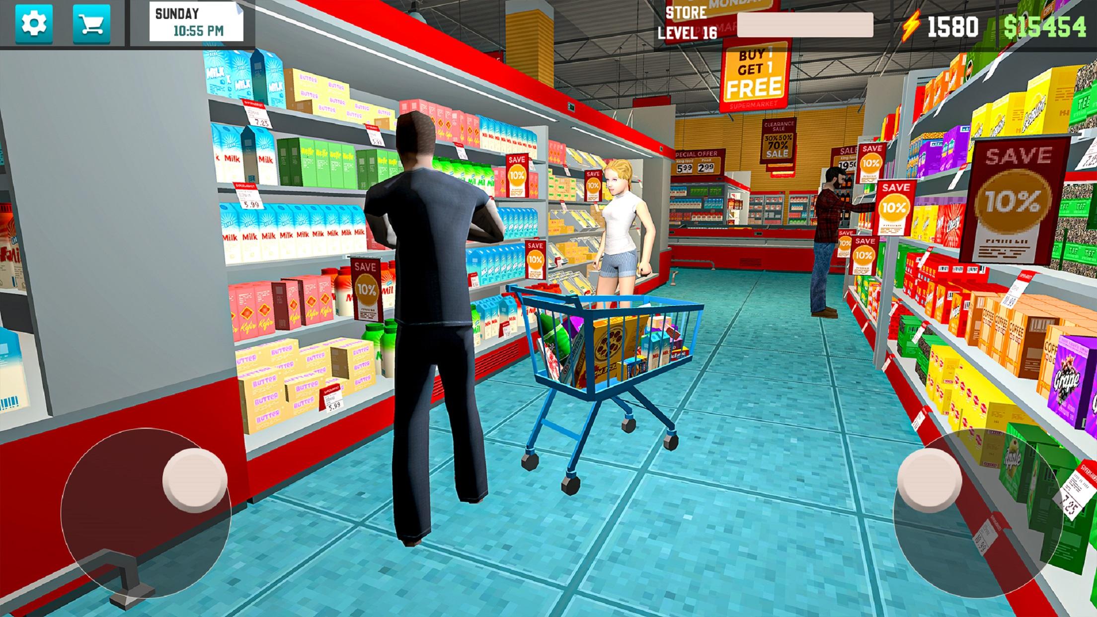 スーパーマーケットの店舗シミュレーター 3Dのキャプチャ