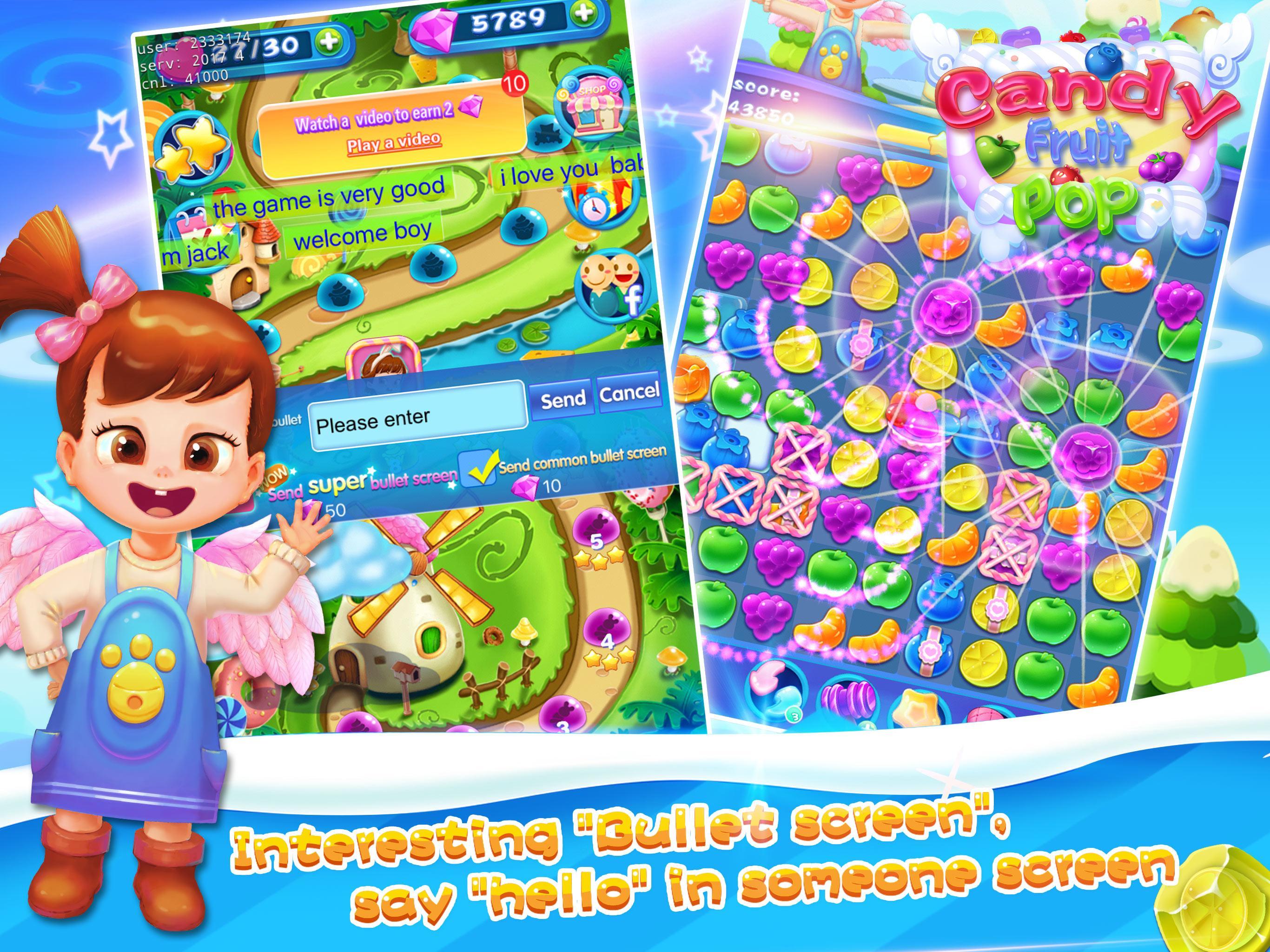 Candy Fruit Pop Game Screenshot