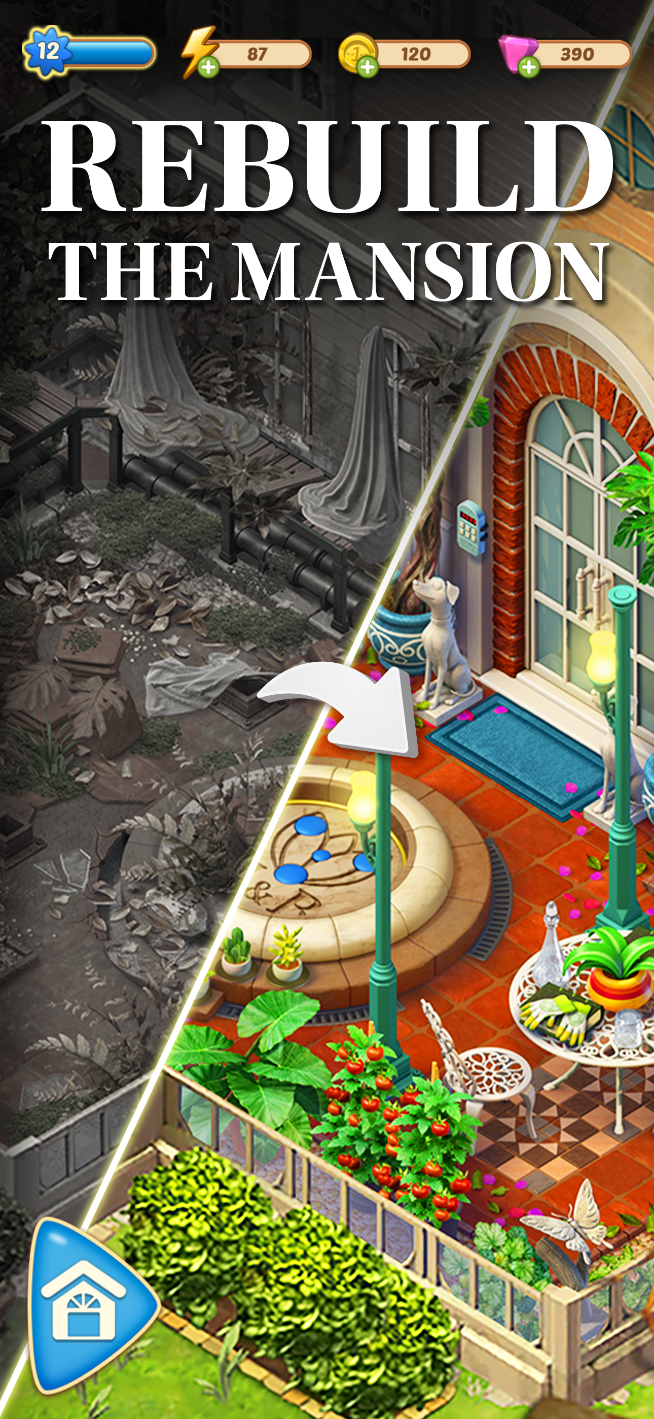 Merge Mansion: Mystery & Story Game Screenshot