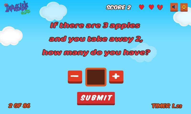 The Impossible Quiz 게임 스크린 샷