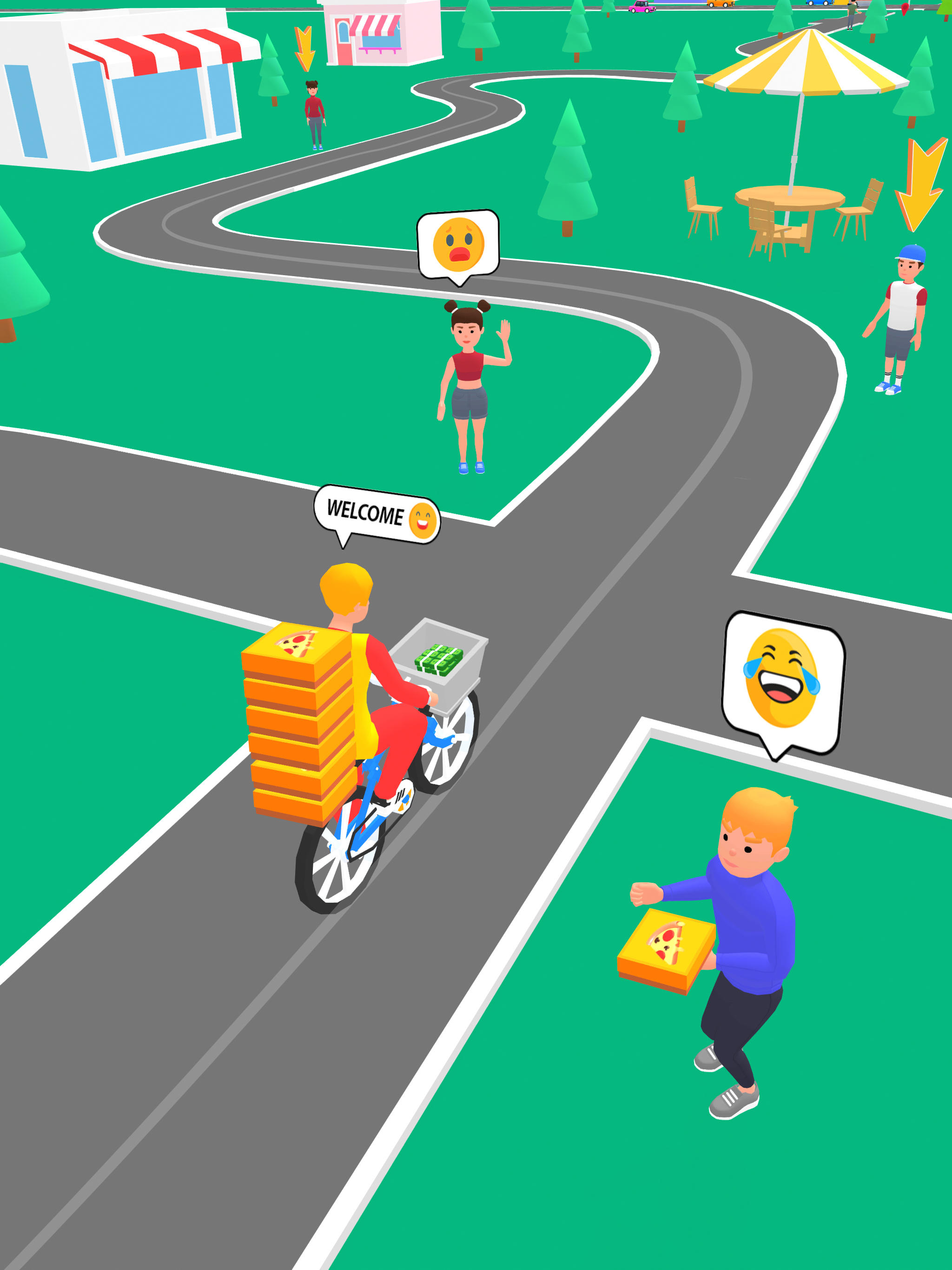 Pizza Delivery Game: Bike Game Game Screenshot