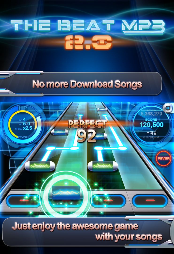 Screenshot of BEAT MP3 2.0 - Rhythm Game