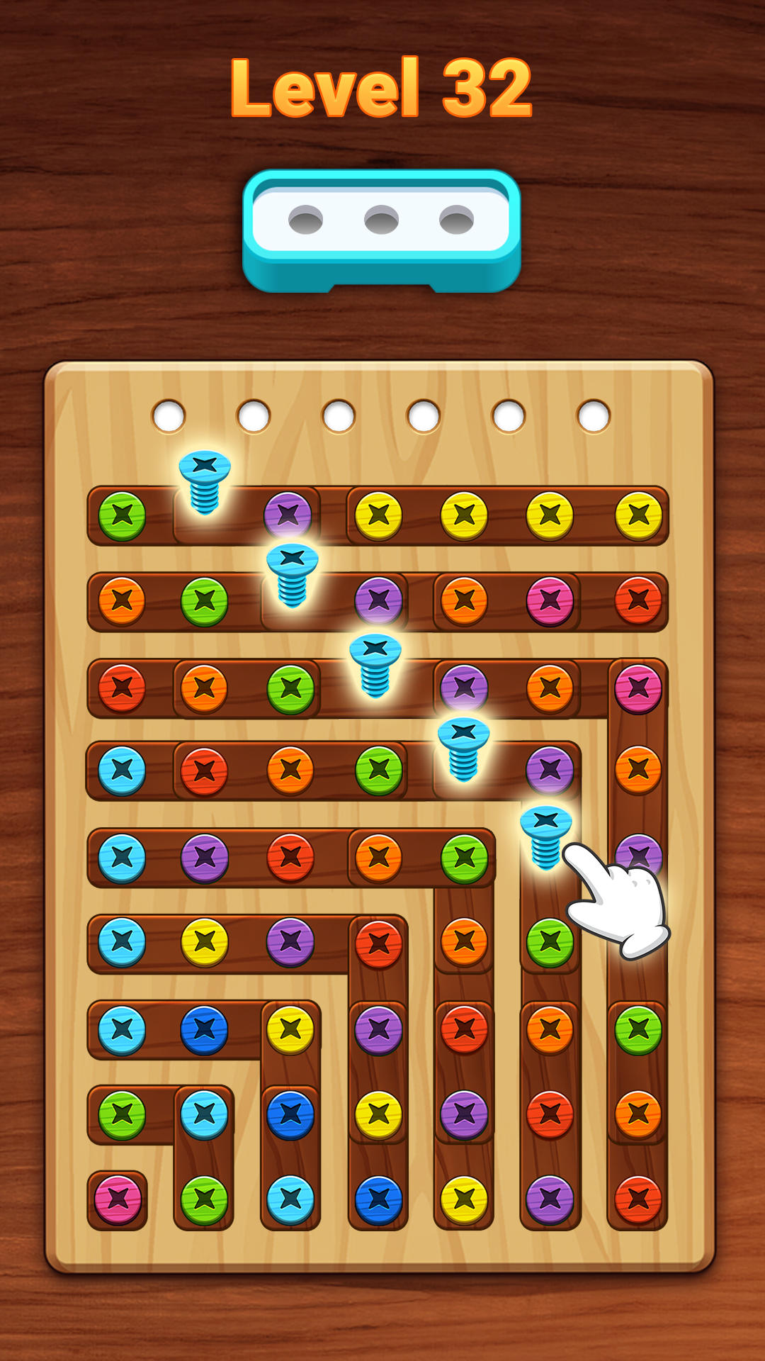 Color Wood Screw Game Screenshot