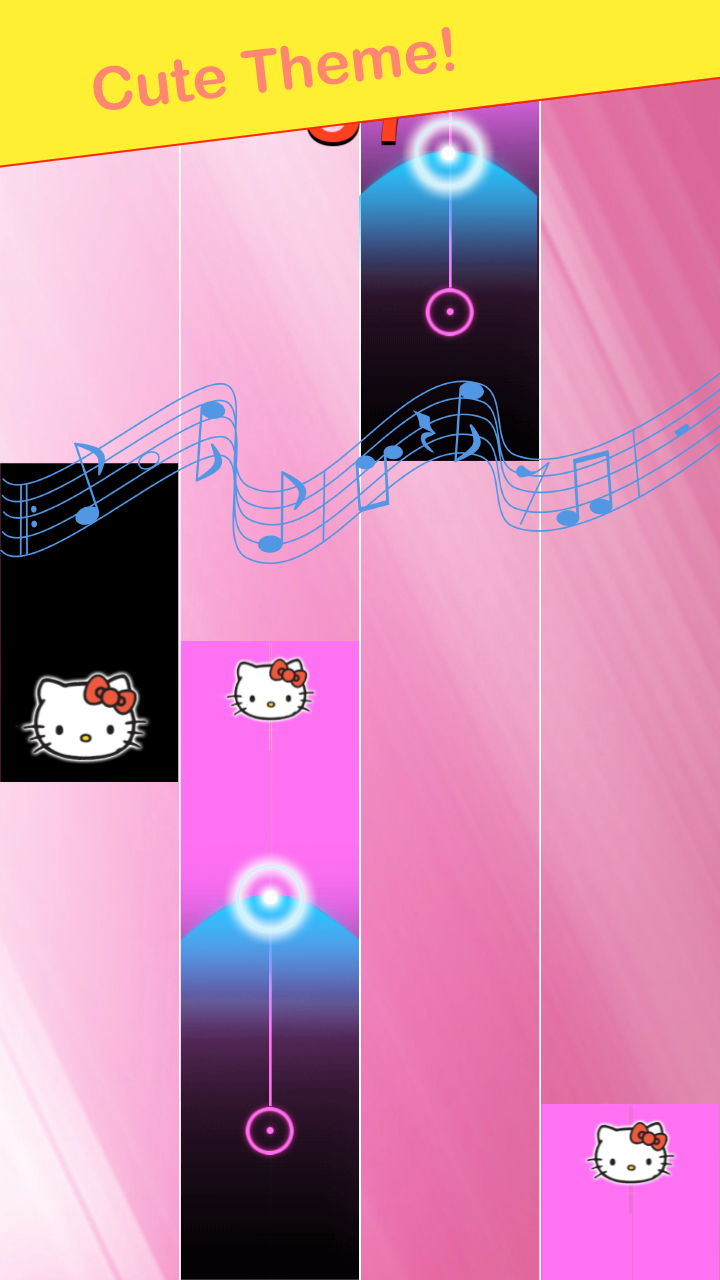 Screenshot of Hello Kitty Piano Tiles