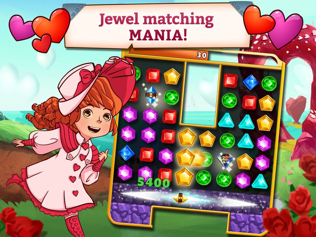 Jewel Mania: Valentine's Day screenshot game