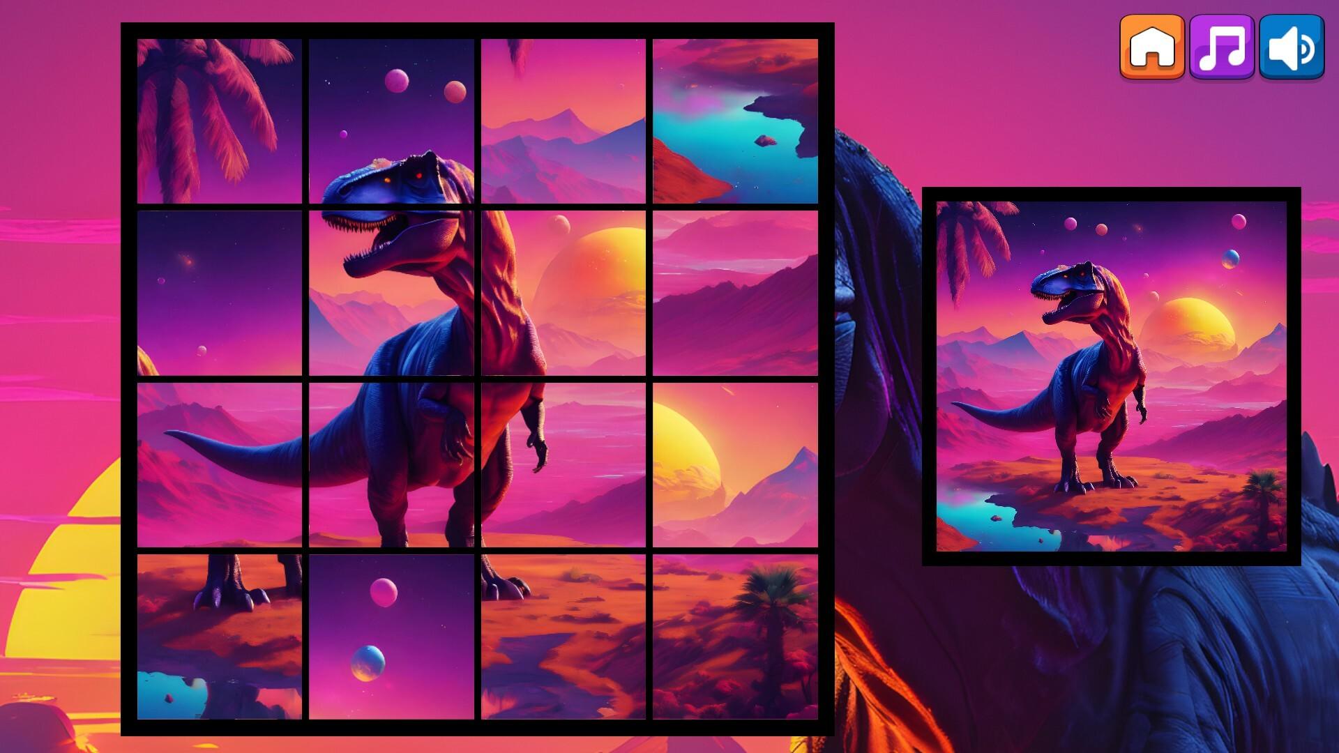 OG Puzzlers: Synthwave Dinosaurs screenshot game