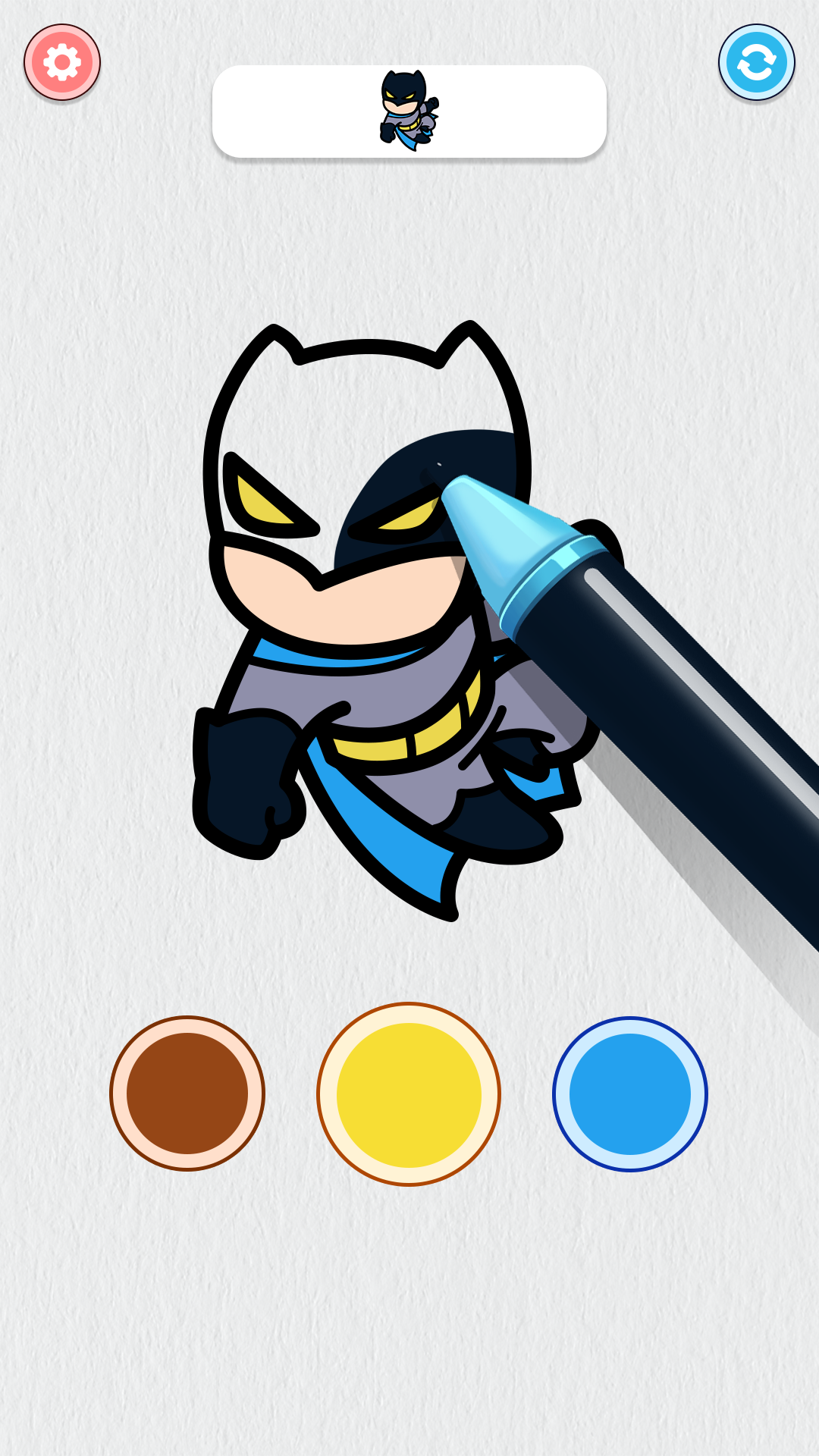 Screenshot of Superhero Coloring : ASMR Book