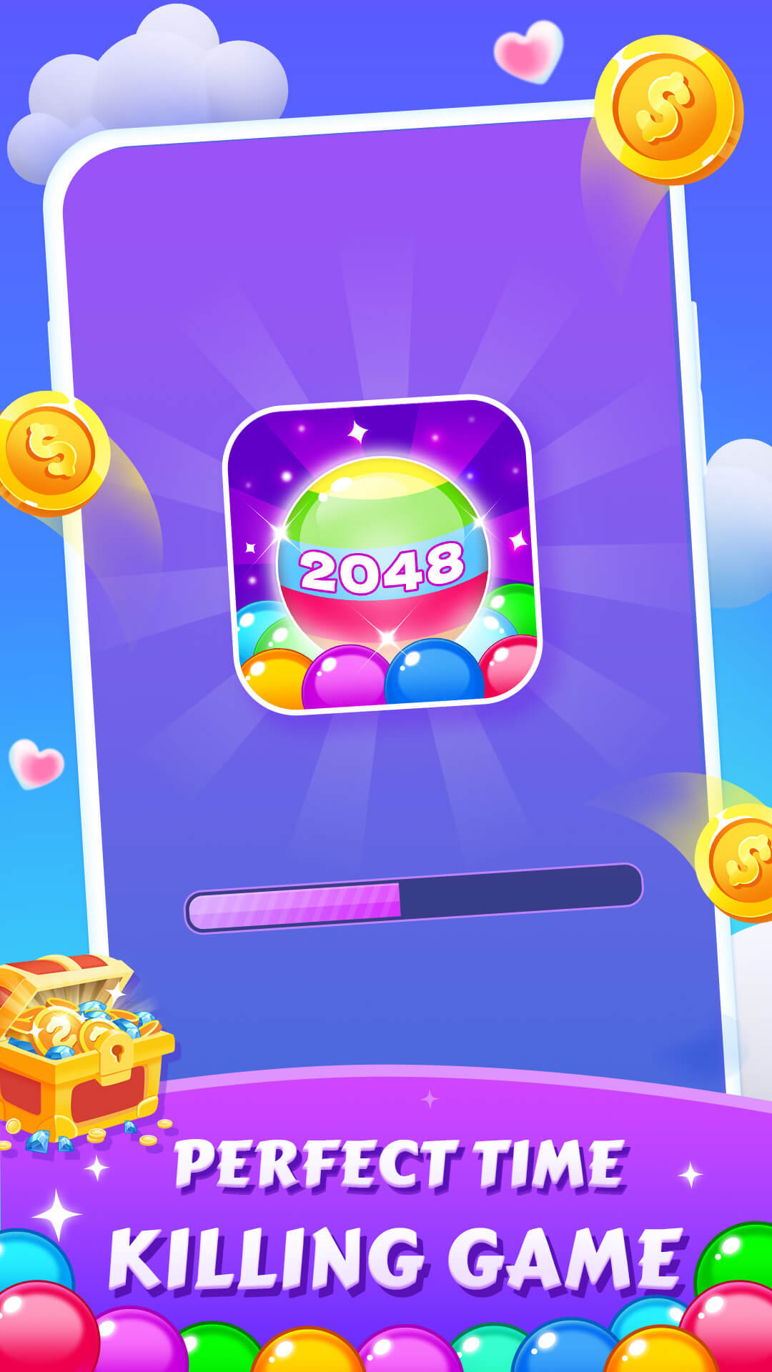 Captura de Tela do Jogo Lucky Bubble - 2048 Game