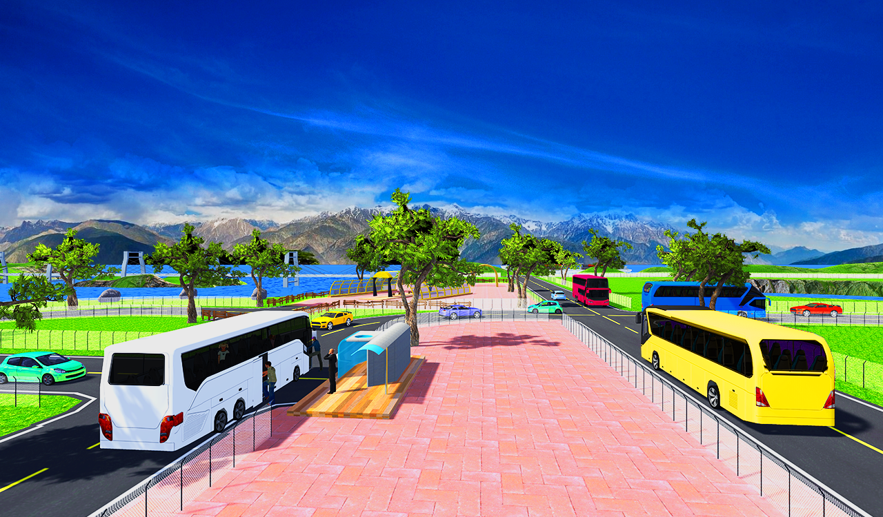 Offroad Coach Bus Driving Simulator 3D ゲームのスクリーンショット