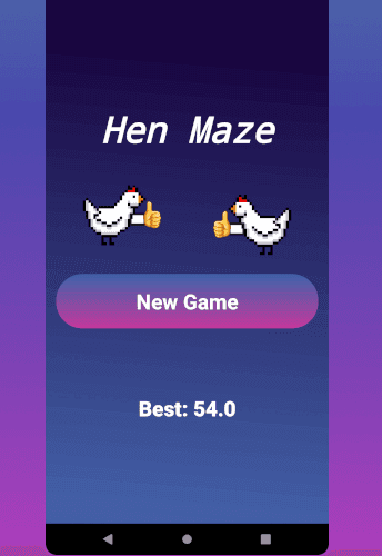 Cuplikan Layar Game Hen Maze
