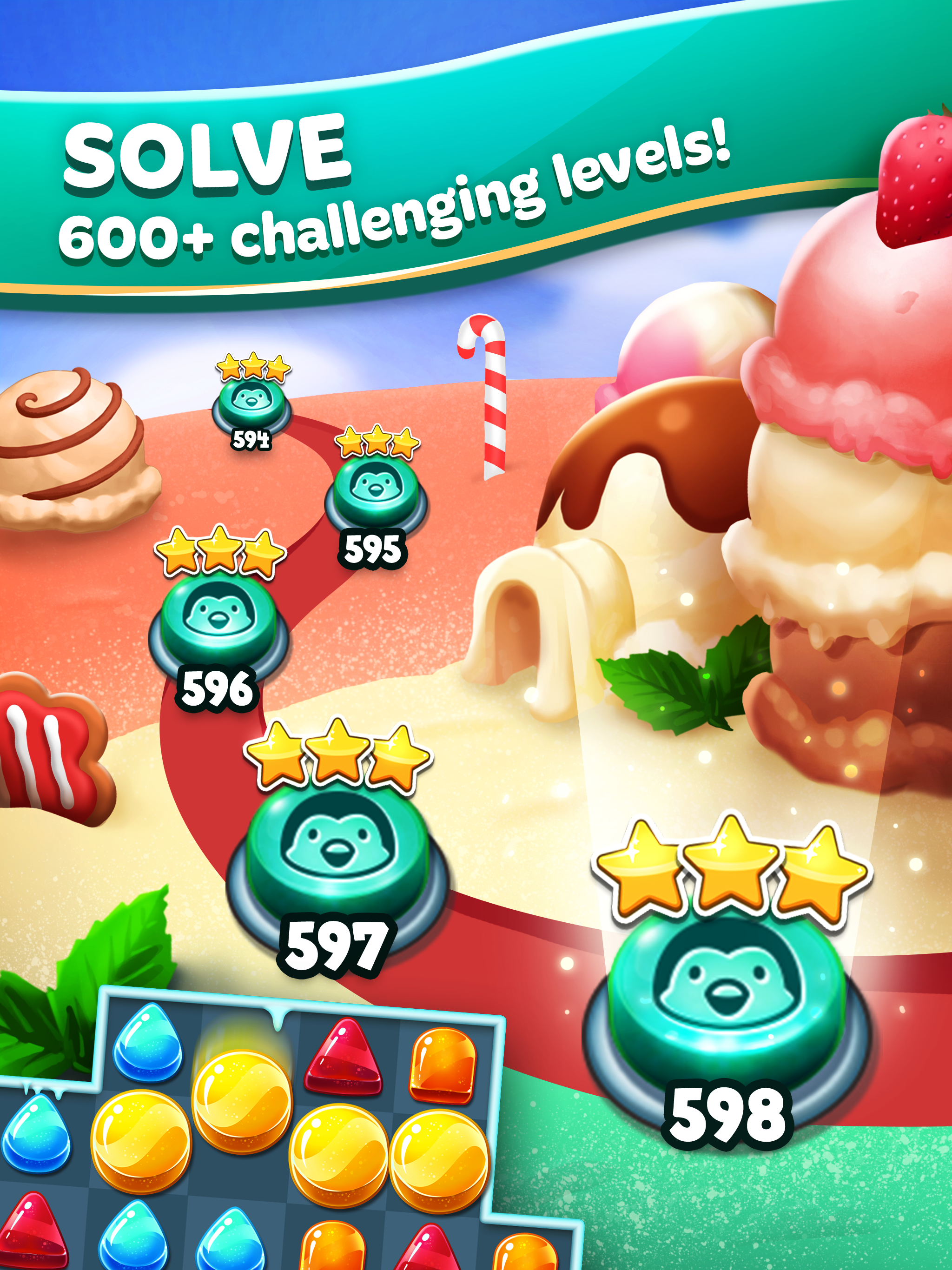 Frozen Frenzy Mania – Match 3 ภาพหน้าจอเกม