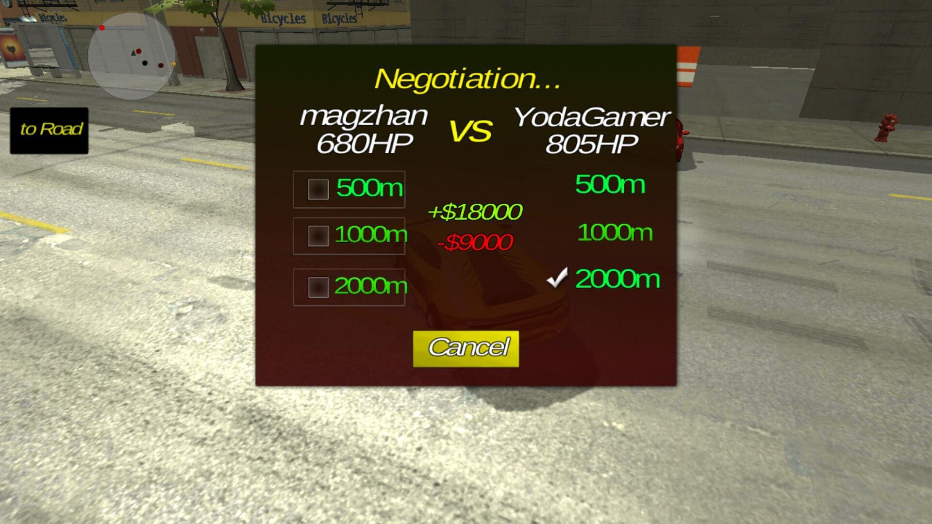 Drag Racing: Multiplayer Game Screenshot