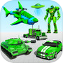 Police Shark Robot Car Game