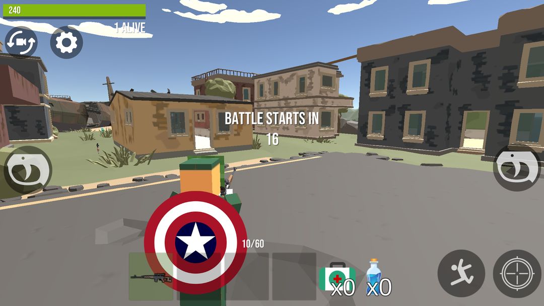 Screenshot of Pixel Battle Royale - FPS shooter 3d game offline